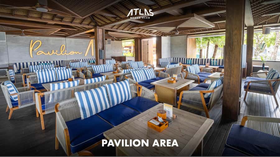 Atlas Beach Club Bali: One Day Pass / F&B Credit Voucher - Table reservations and lounge seating: what you should expect