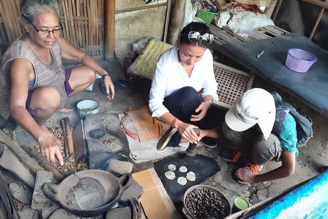 Authentic Yogya Bicycle Tour - Emping chips at a home industry stop: snack culture made visible