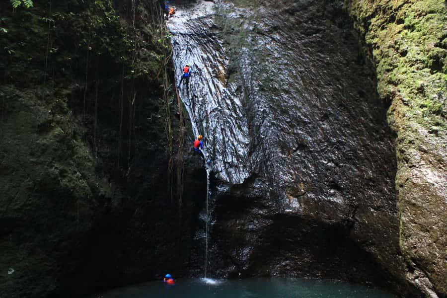 Bali: Aling Canyon Canyoning Tour - Basecamp coffee, gear fit, and the training you actually need