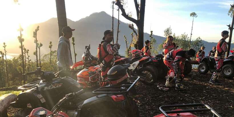 Bali: ATV Batur Sunrise, Lava, Pine Forest and Hot Spring - ATV ride reality check: semi-automatic bikes, dust, and safety basics