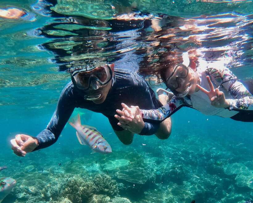 Bali: Blue Lagoon & Tanjung Jepun Snorkeling & lunch - Blue Lagoon Beach: Deeper Water and Fish Feeding (About 7 Meters)