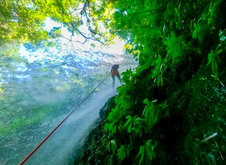 Bali: Canyoning Adventure at Aling Waterfall - The main act at Aling-Aling: jumps, slides, and that spring water pool feeling