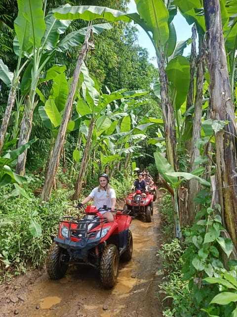 Bali: Gorilla Cave Quad Bike Tour & Cretya Infinity Pool - Gorilla Cave, Rice Terraces, and Waterfall Country: How the Stops Keep It Interesting