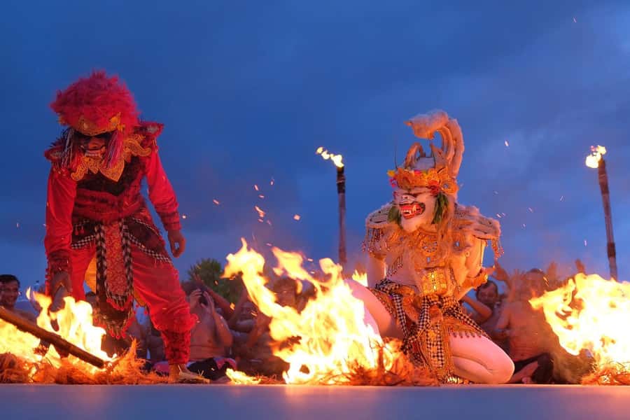 Bali: Kecak Fire Dance Entry Ticket and Uluwatu Temple - Uluwatu Temple at sunset, where the ocean steals the spotlight