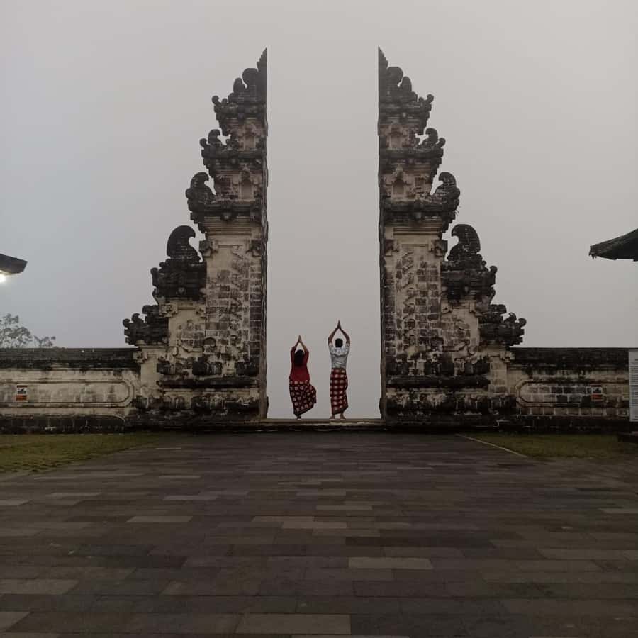 Bali: Lempuyang Temple, Tirta Gangga, Taman Ujung & Beach - Lempuyang Temple and the Gate of Heaven photo at sunrise