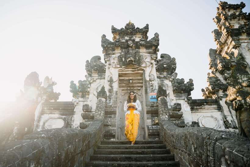 Bali: Most Iconic Spot Private Tour (All Inclusive) - Sunrise at Lempuyang Temple, with Mount Agung framed by the split gates