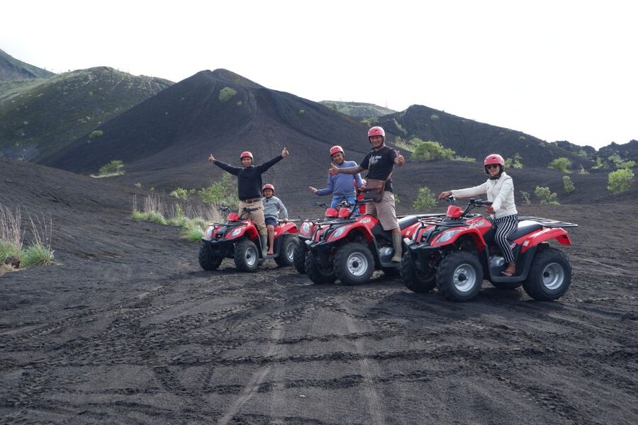 Bali: Mount Batur Quad Bike Tour and Natural Hot Springs - The Kintamani breakfast stop: views first, then gear up