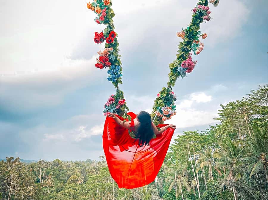Bali: Penglipuran Village, Tirta Empul & Ubud All Incusive - Sari Timbul Sport Photo in Kedisan, swings, hammocks, and water views