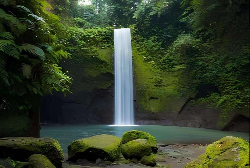 Bali: Rice terrace, Waterfall, and water Temple Day Tour - Kanto Lampo Waterfall swim and photo-friendly stone spray