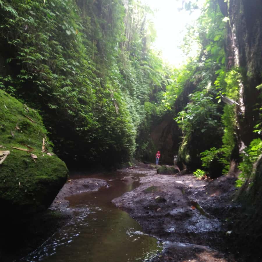 Bali: Tibumana, Tukad Cepung, Kanto Lampo, & Tegenungan Tour - Tukad Cepung cave waterfall: the water drops under rock