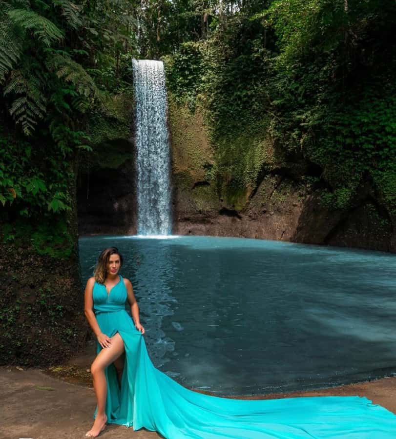 Bali Top's 3 Waterfalls - Temple And Rice Terrace - Tibumana Waterfall: Swim Time in Mountain-Fresh Blue Water