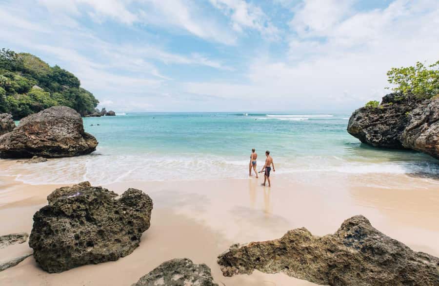 Bali: Uluwatu Beaches Tour with Padang Padang and Suluban - Suluban Beach (Blue Point): Coral Cliffs and White Sand