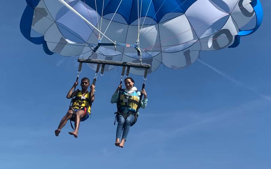 Bali: Watersport Rolling Donut Parasailing Jetski Exclusive - Long-Tail Boat Start and the Setup Stage