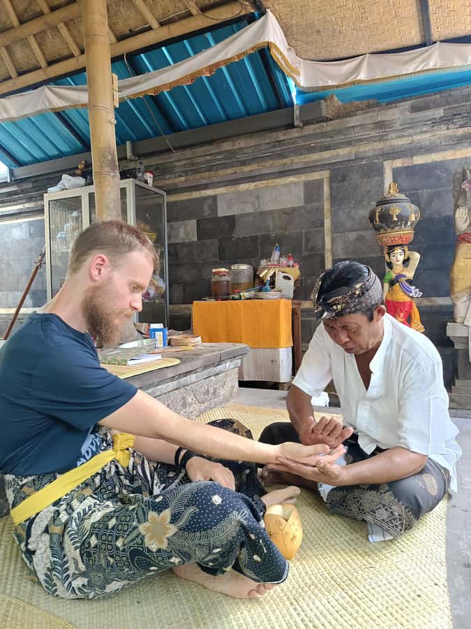 Balinese Purification Ritual and Local Healer Visit - Tegalalang rice terrace and the swing stop