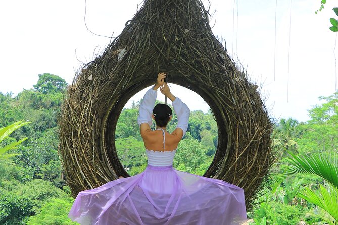 Best of Instagram Tour: Gate of Heaven, Tirta Gangga, Bali Swing - Aloha Ubud Swing: jungle swing and bird nest photo time