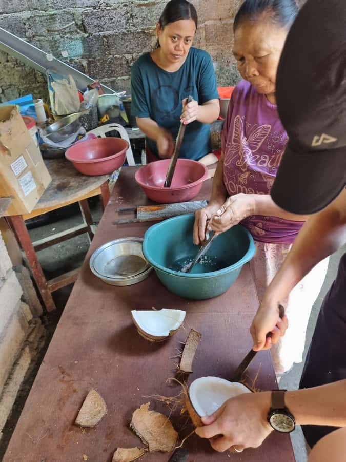 Candidasa Hidden Activities - Village home basics: bananas, young coconut, and well water