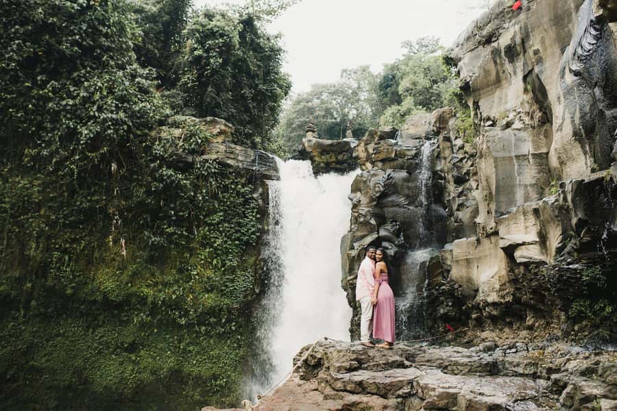 Central Bali: Ubud Village, Rice Terrace, and Kintamani Tour - Morning at Tegenungan Waterfall, then a river-club breather