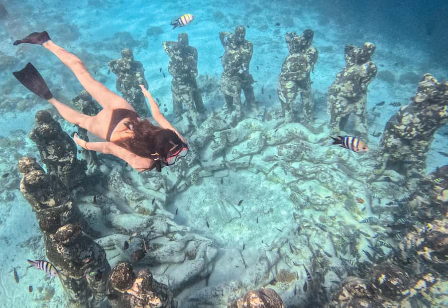 From Gili Air: Snorkeling with Turtles & Underwater Statue - The “The Nest” underwater sculptures: what you should expect underwater