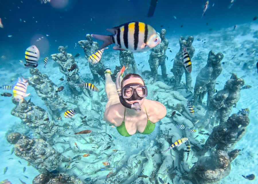 From Gili Trawangan: Gili Islands Snorkeling Boat Tour - The Nest underwater sculptures: art you can swim around