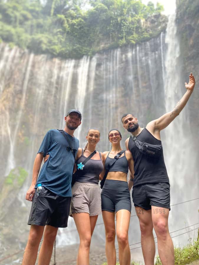 From Malang: Tumpak Sewu Waterfall Day Trip (Sharing) - The panoramic viewpoint, then the stairs, then the soaking