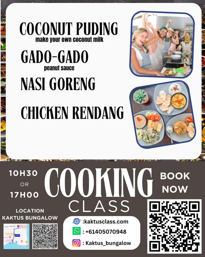 Gili air: Kaktus traditional cooking class - Coconut milk from scratch, plus the cobek peanut sauce method