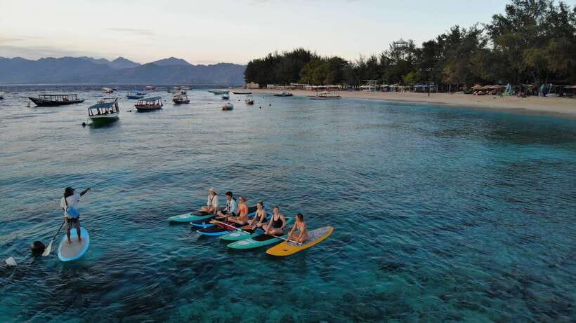 gili sunrise Stand-up paddle boarding or kayaking (droneshot - Value Check: What You Really Get for Around $22