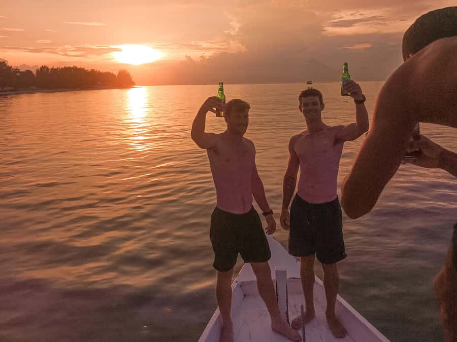 Gili Trawangan: Gili Islands Sunset Boat Tour and Snorkeling - Stop 3: Gili Trawangan snorkeling, coral life, and another photo chance