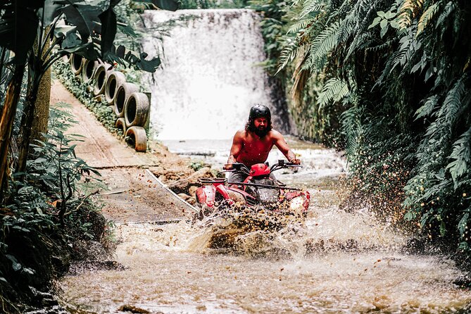 Gorilla Cave ATV Bali Ubud, Monkey Forest, Temple, and Lunch - The part people forget: rinsing off before Monkey Forest and temple