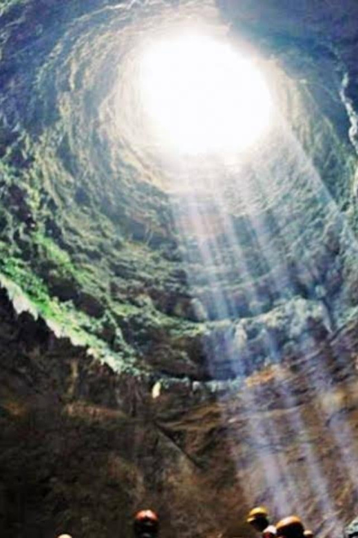 Jomblang & Pindul Cave Tour Yogyakarta - Inside Jomblang: stalagmites, grobukke, and light from heaven