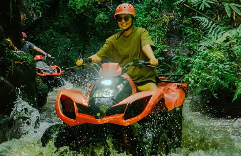 Kuber ATV Bali Through Waterfall and Long Tunnel - How the Day Flows From ATV Pickup to Lumbung Sari