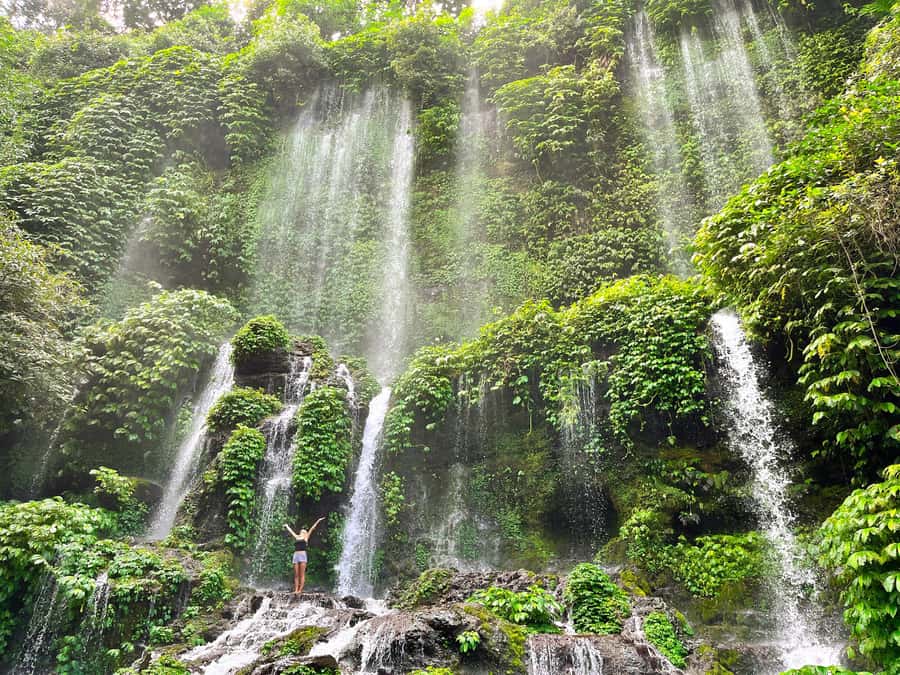 Lombok: Benang Stokel and Kelambu Falls Tour & Beach Sunset - Tanjung Aan Beach: white sand like peppercorns, plus real downtime