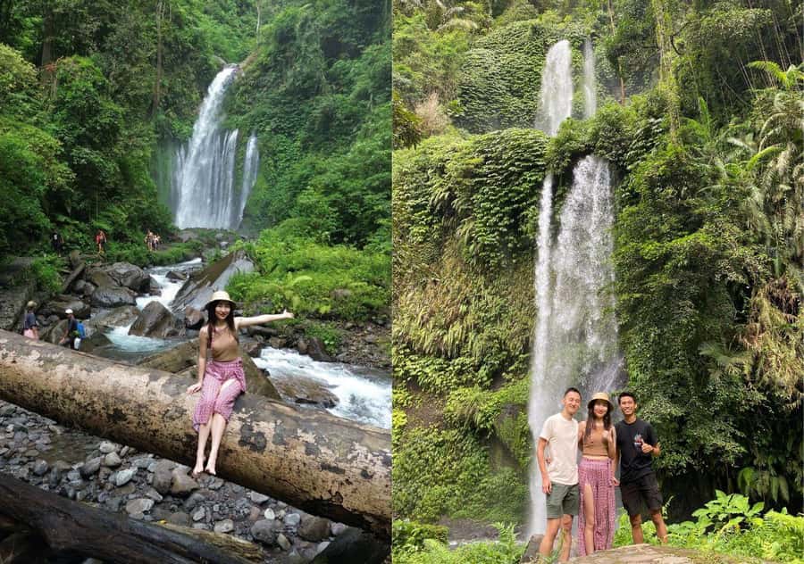 Lombok Waterfall Tour and Panorama Walk - Sendang Gile: the bigger waterfall and the swim stop
