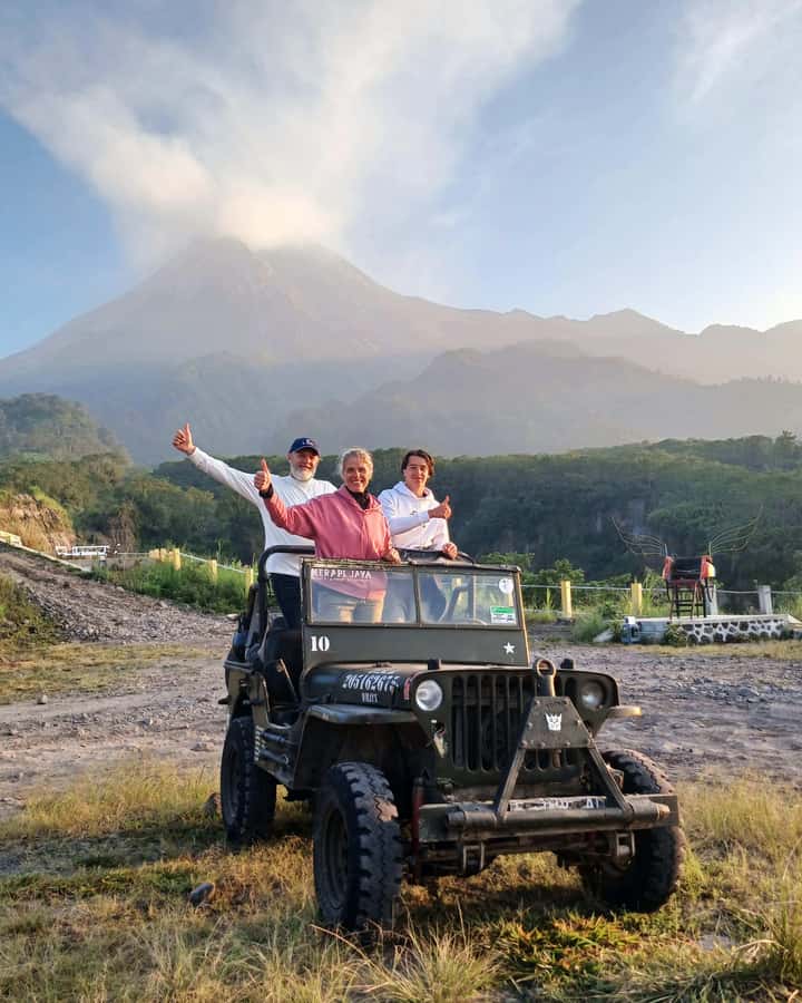 Merapi Volcano 4WD Jeep Tour From Yogyakarta - Merapi views from higher ground, and the weather reality check