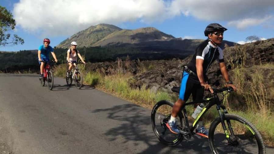 Mount Batur: Black Lava Cycling Tour w/ Natural Hot Spring - Black Lava Cycling Around Mount Batur’s Caldera