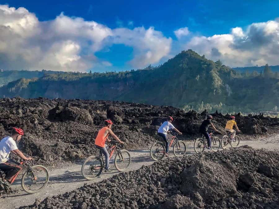 Mount Batur: Black Lava Cycling Tour w/ Natural Hot Spring - Batur UNESCO Geopark: Caldera Within a Caldera