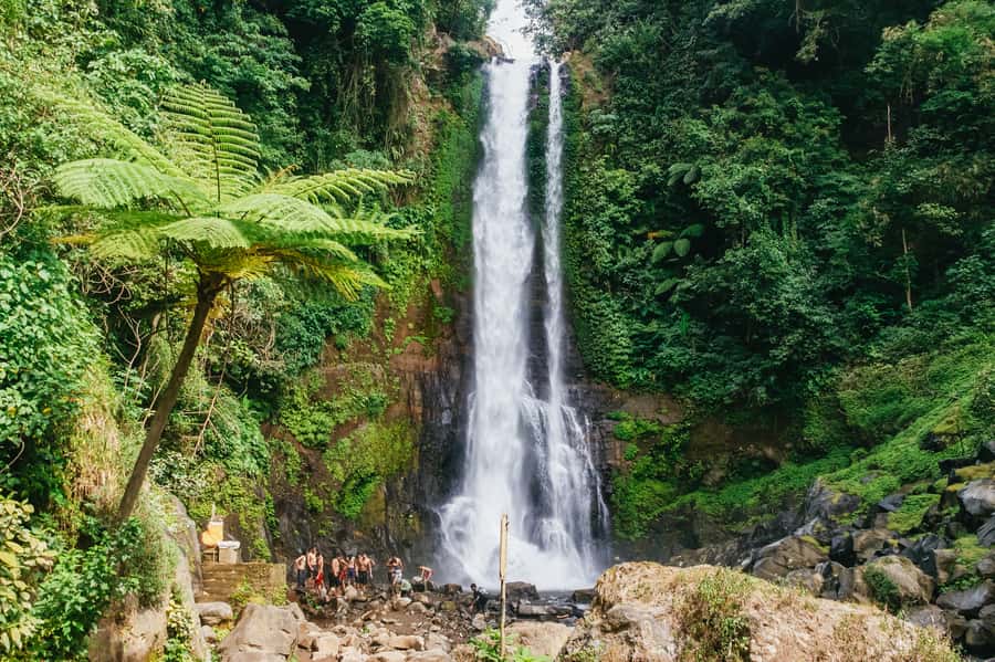 North Bali: Sunrise Tour with Dolphins, Waterfalls & Temples - How the Gitgit Waterfall Stop Feels on the Ground