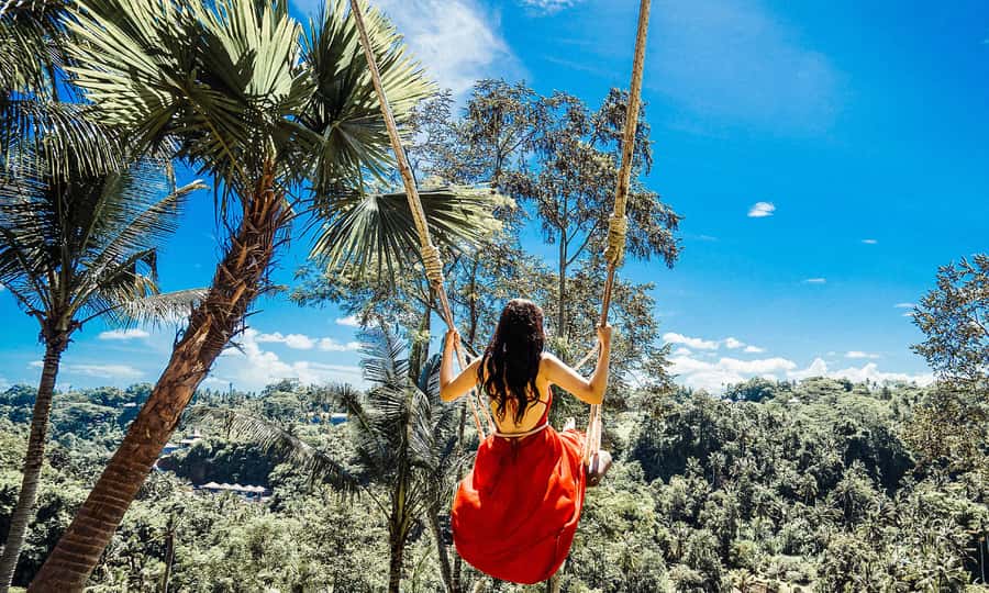 Private Full-Day Tour to the Real Bali Swing and Ubud - Kanto Lampo Waterfall swim, what to expect on the jungle path