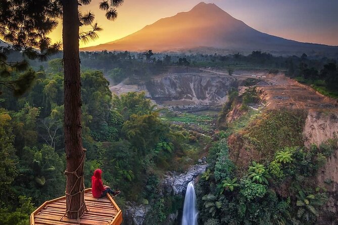 Selogriyo Temple and Trekking Java Rice Terraces, hidden waterfall -Nature Java - Kedung Kayang Waterfall at Merapi’s base: what to expect