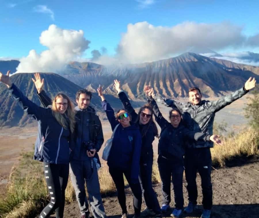 SHARED Bromo Jeep Tour include tickets From MALANG - Standing at the crater edge and watching sulfur smoke