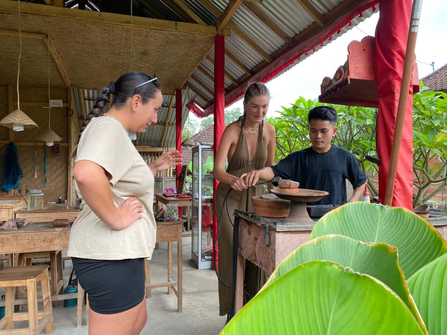 Sidemen activities (silverclass,tourwaterfall) - Sidemen area travel: rice terrace views between craft and water