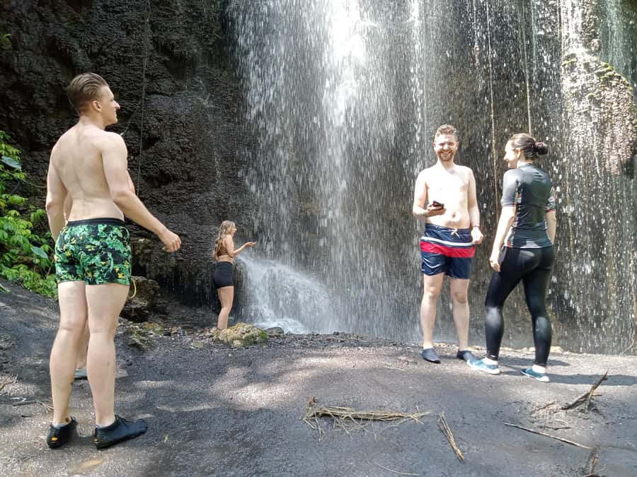 Surabaya or Malang: Tumpak Sewu Waterfall Share Guided Tour - Safety Briefing and the Trek Down, Then Back Up