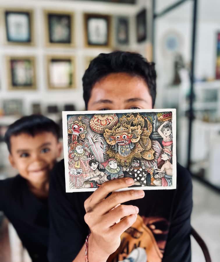 Threads of Tradition Miniature Keliki Painting Workshops - Your instructor and workshop flow with Nyoman and Juli