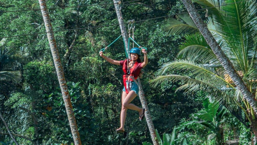 Ubud: Alas Harum Day-Pass, Swing, Sky Bike & Flying Fox - Flying Fox Zip Line: 300 Meters Over the Rice