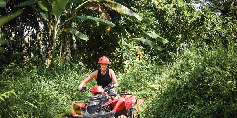 Ubud: ATV Quad Bike and Jungle Swing with Waterfall Tour - Tegenungan Waterfall: swimming time with iconic green scenery