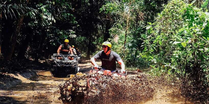 Ubud: ATV Quad Bike and Jungle Swing with Waterfall Tour - Pertiwi Quad Adventure: jungle trails, tunnels, mini falls, and drifting mud
