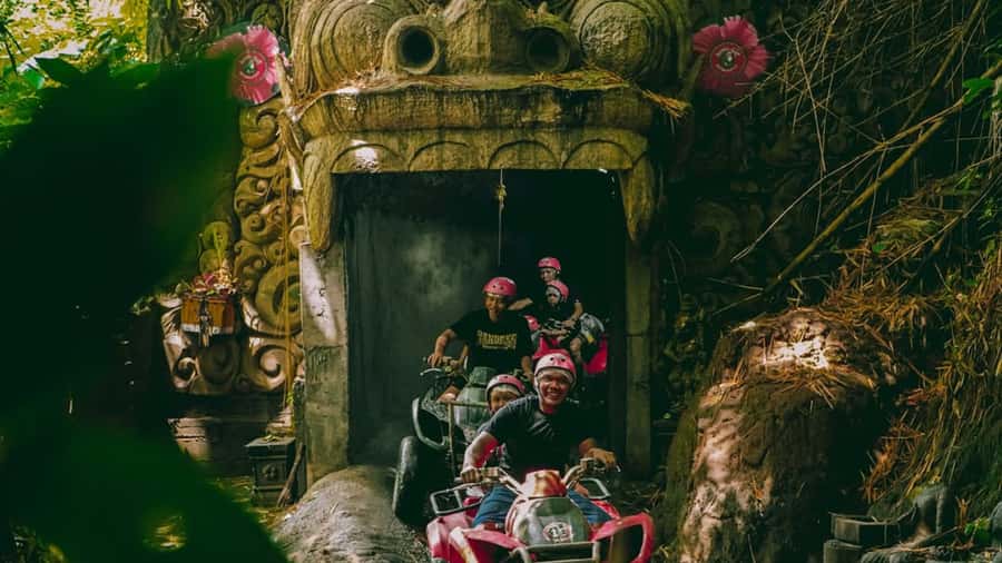 Ubud: Quad ATV Waterfalls & Barong Caves - Barong Caves: the Instagram moment with real-world ride energy