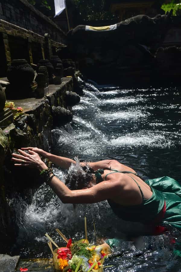 Ubud: Rice Terraces, Water Temple, & Waterfalls Private Tour - Tibumana Waterfall, The Woman’s-Hair Shaped 20 Meters