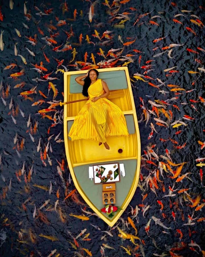 Ubud: The Original Koi Fish Yellow Boat Photo Moment - Drinks and light bites, and how to order for your vibe