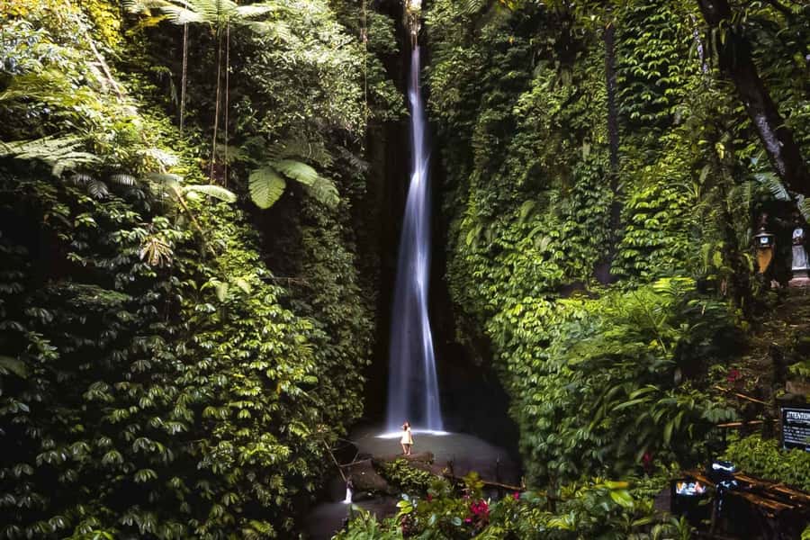 West Bali: Jatiluwih Rice Terrace and Tanah Lot Sunset Tour - Leke Leke Waterfall, a short walk with a real payoff